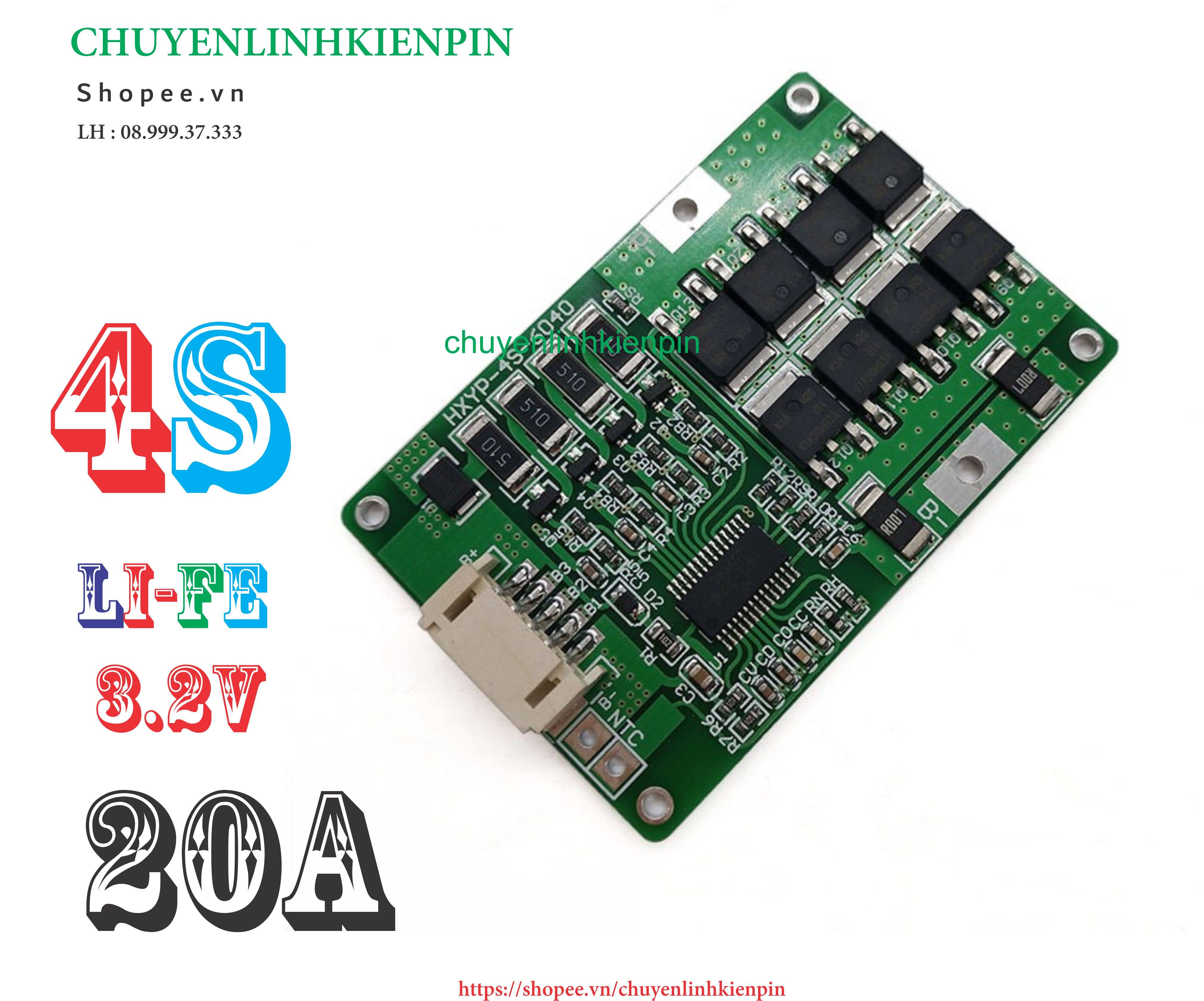 Mạch bảo vệ pin LifePO4 4S 20A ( BL64  60 )