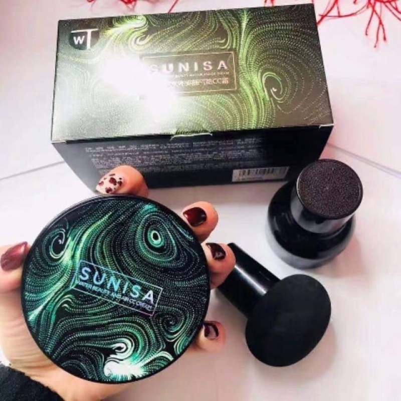 KEM NỀN SUNISA CHÍNH HÃNG, Phấn Nước Sunisa - Hàng Nội Địa Trung Chính Hãng, Phấn nước BB với bông phấn đầu nấm SUNISA độc đáo