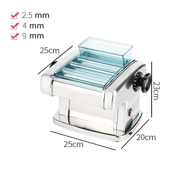 Máy Cán Bột - Máy Cắt Mì 2 Lưỡi Dao Chạy Điện