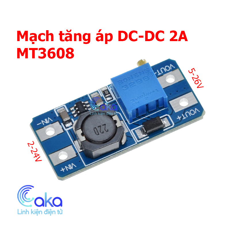Mạch nguồn tăng áp dc-dc mt3608 2a