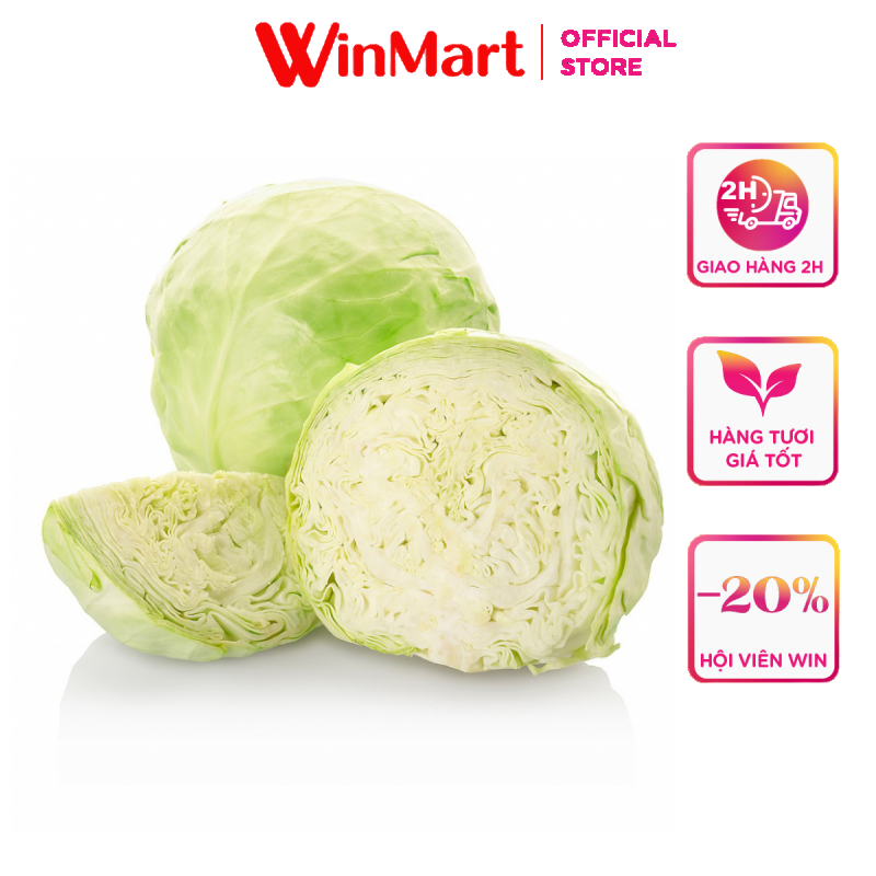 [Siêu thị WinMart] -Bắp cải trắng WinEco túi 500g