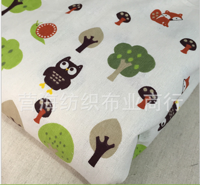 [HCM]VẢI BỐ/VẢI CANVAS HỌA TIẾT CÚ VÀ CÂY
