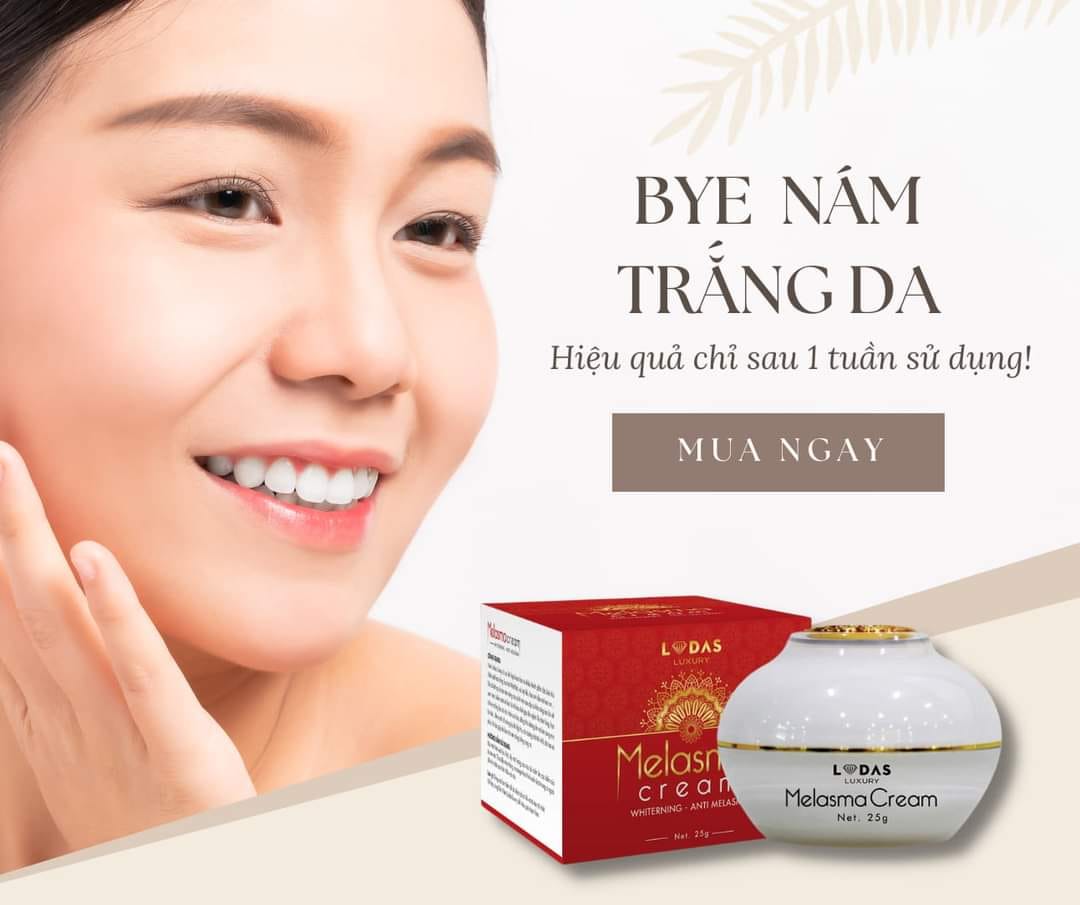 Cao nám hồng hoa Lodas Melasma Cream Đan Thy chính hãng