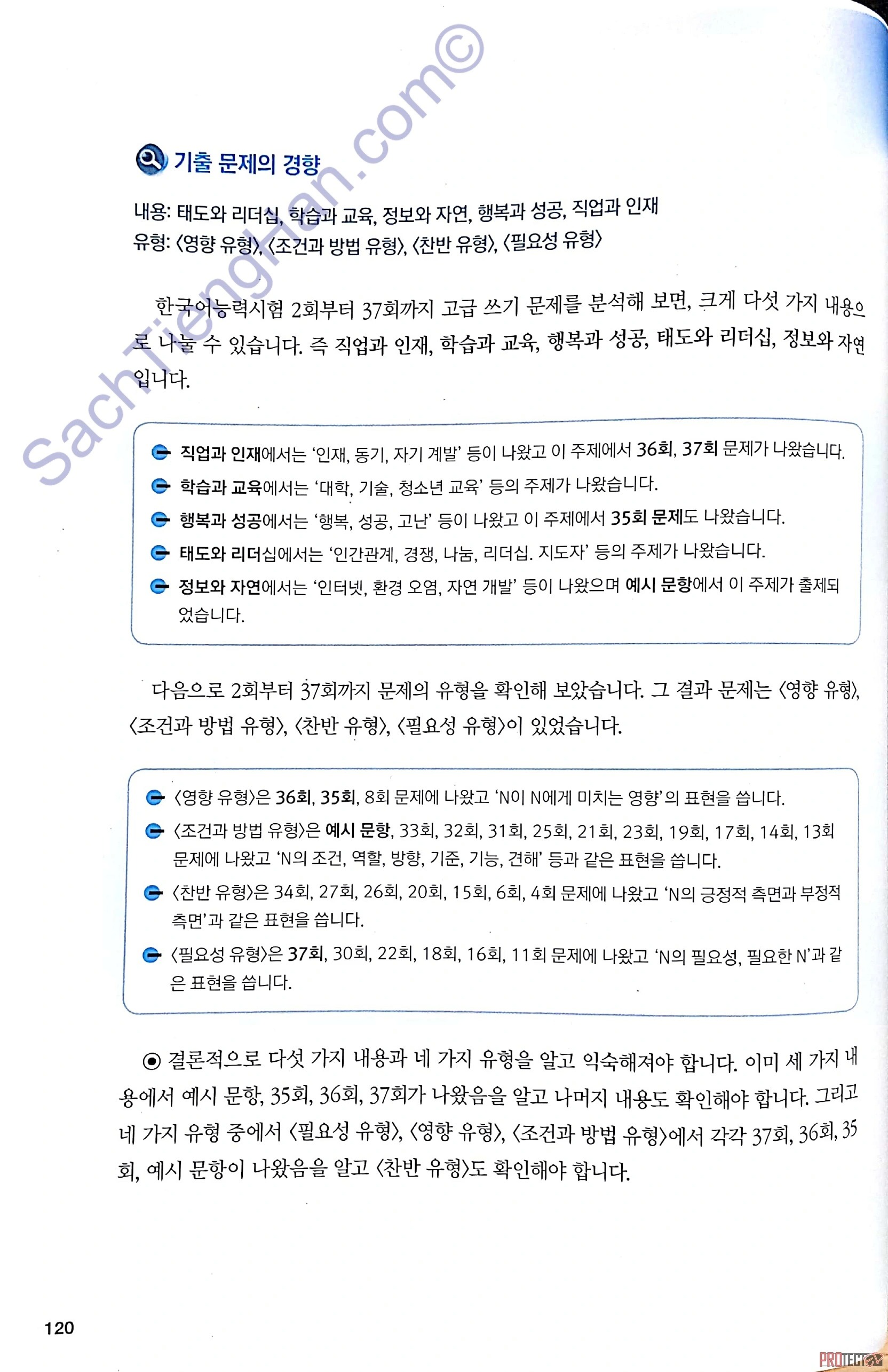 Luyện viết Topik II 이 책으로 끝