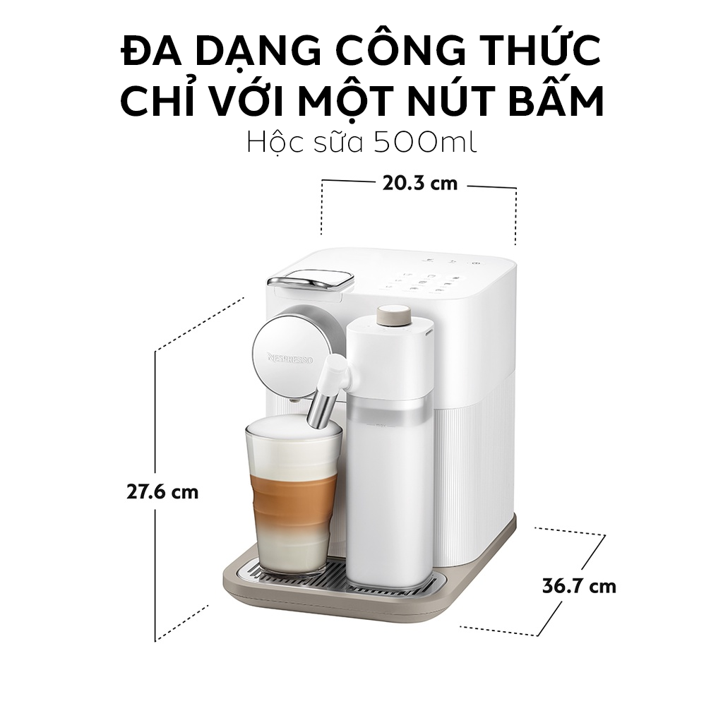 Máy pha cà phê viên nén Nespresso Gran Lattissima - Trắng
