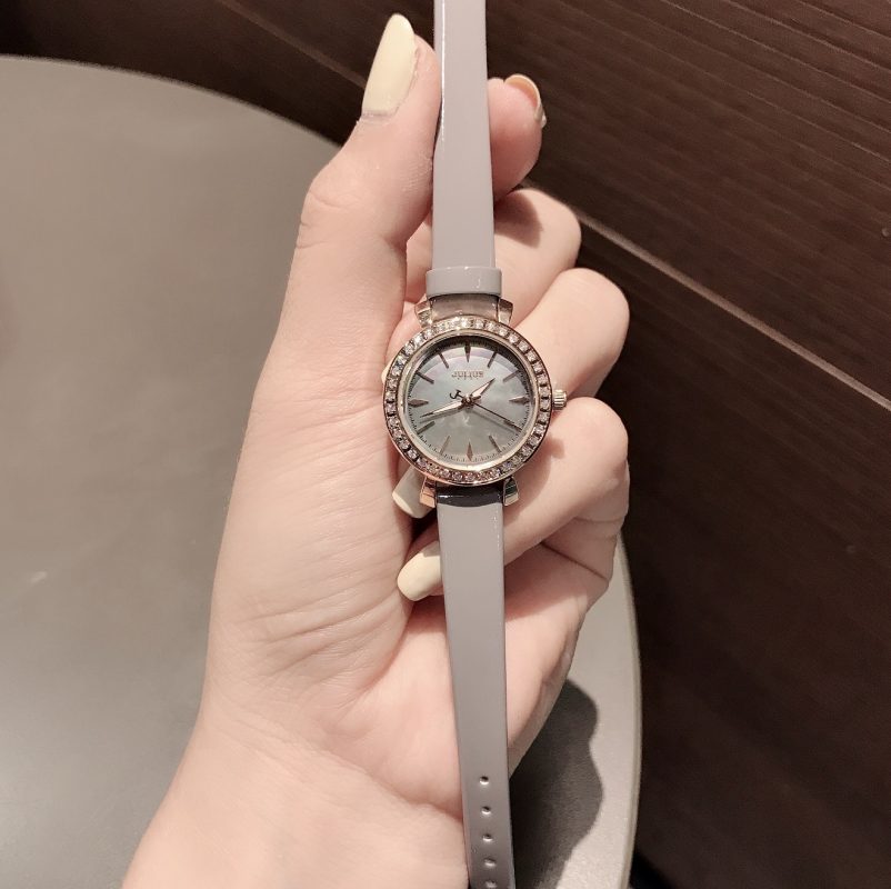 Đồng hồ nữ Julius Hàn Quốc JA-1079D dây da (Xám)