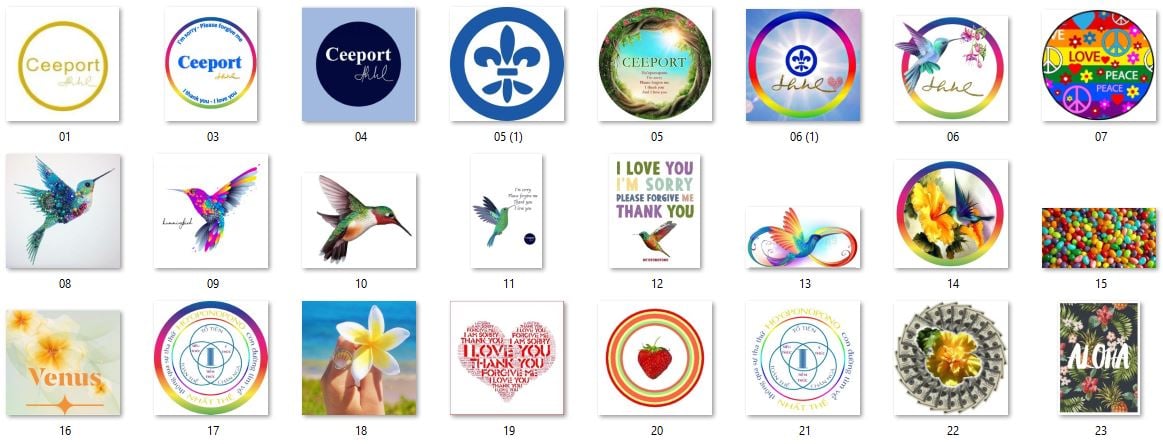 Combo 10 Logo Thanh Tẩy Ho'oponopono Mixed
