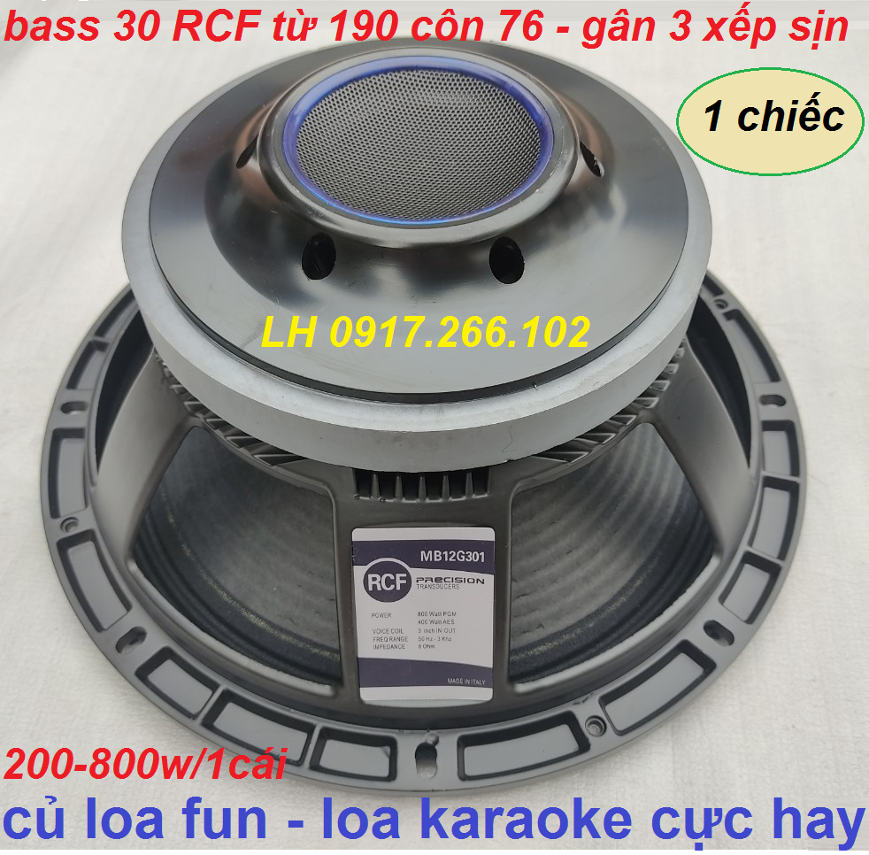 Loa bass 30 rcf từ 190 côn 76 nhập khẩu - loa bass 3 tấc - giá 1 củ loa rời