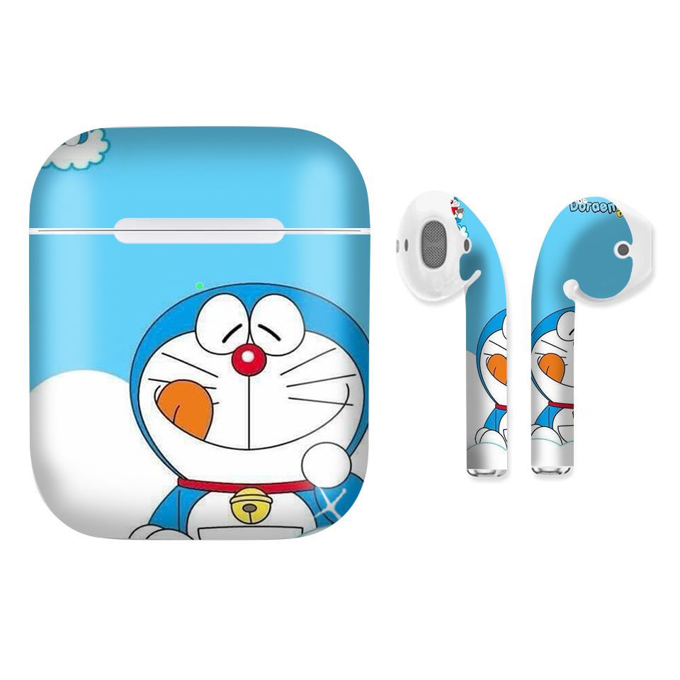 Miếng dán skin cho AirPods in hình Đô Rê Mon 1 - [AirPods 1 / 2 / pro]