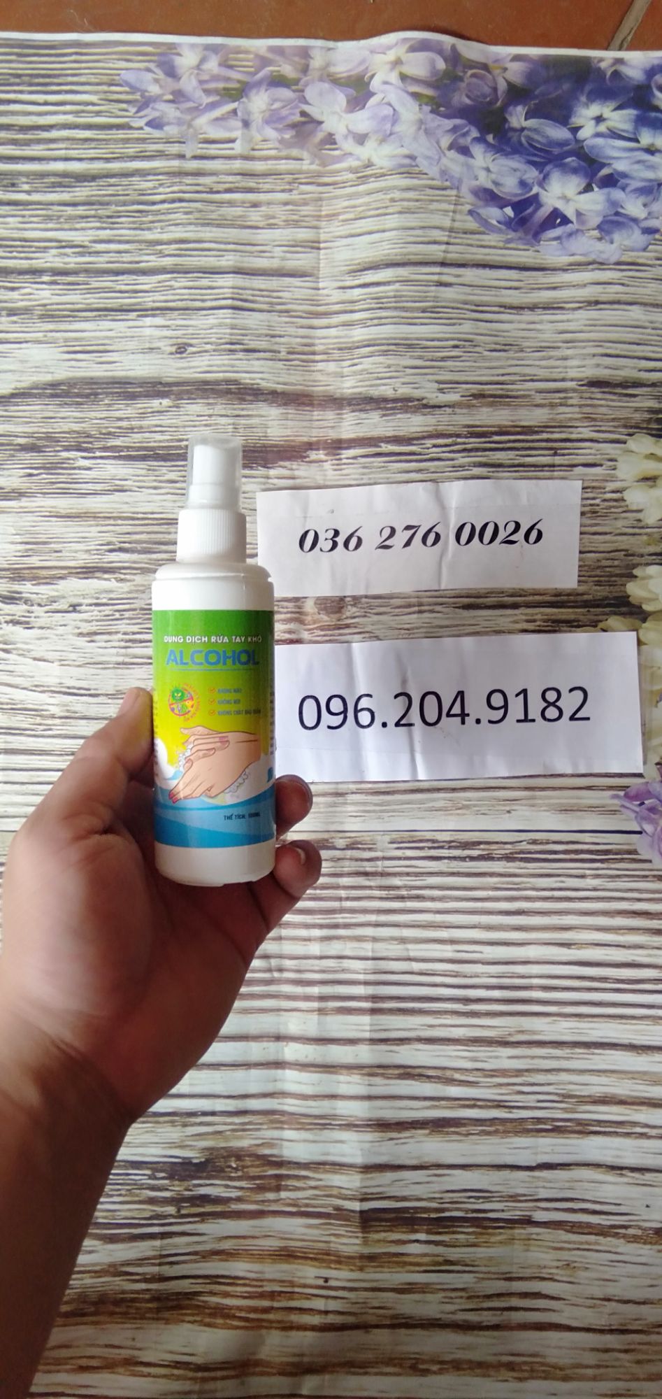 Xịt rửa tay khô kháng khuẩn alcohol 100ml