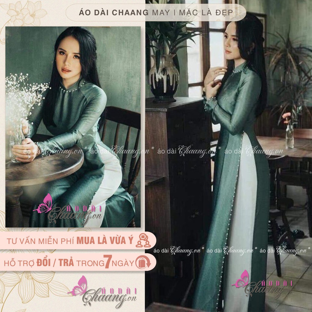 Long Silk Wood grainChaangDesign long dress traditional silk quality soft stretchy light