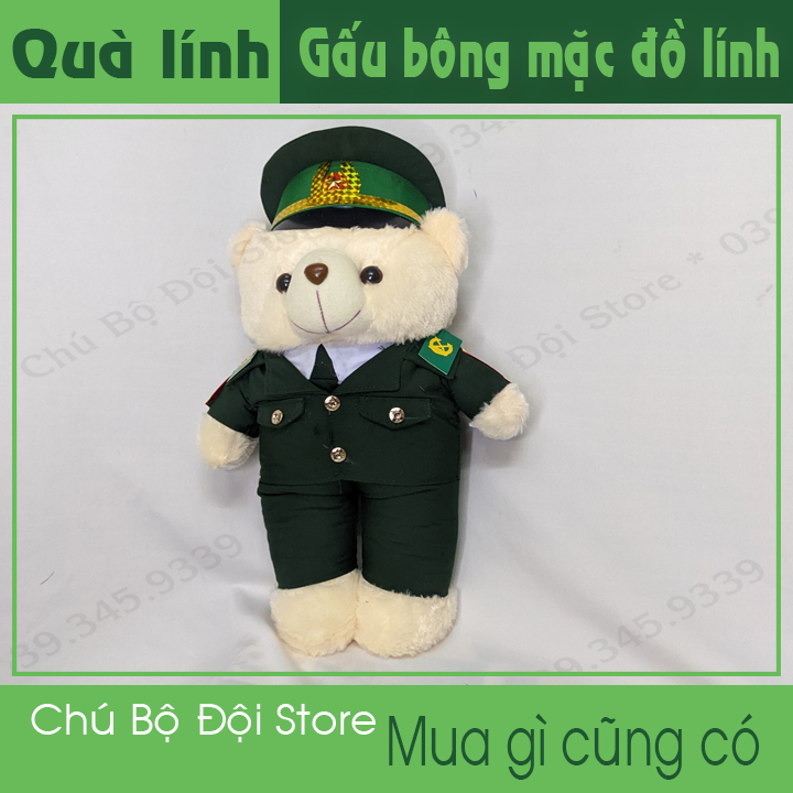 GẤU BÔNG MẶC ĐỒ LÍNH