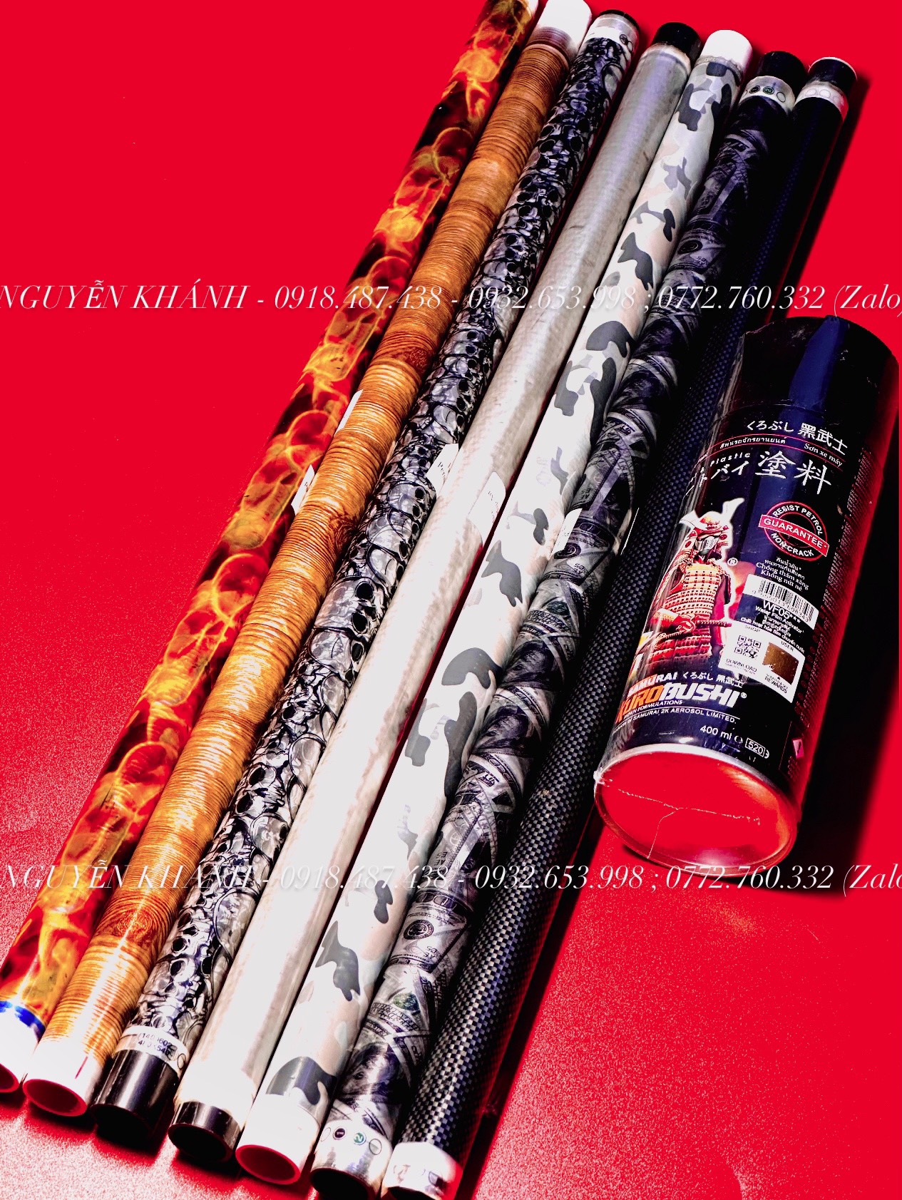 Sơn phim nhúng chuyển nước carbon samurai