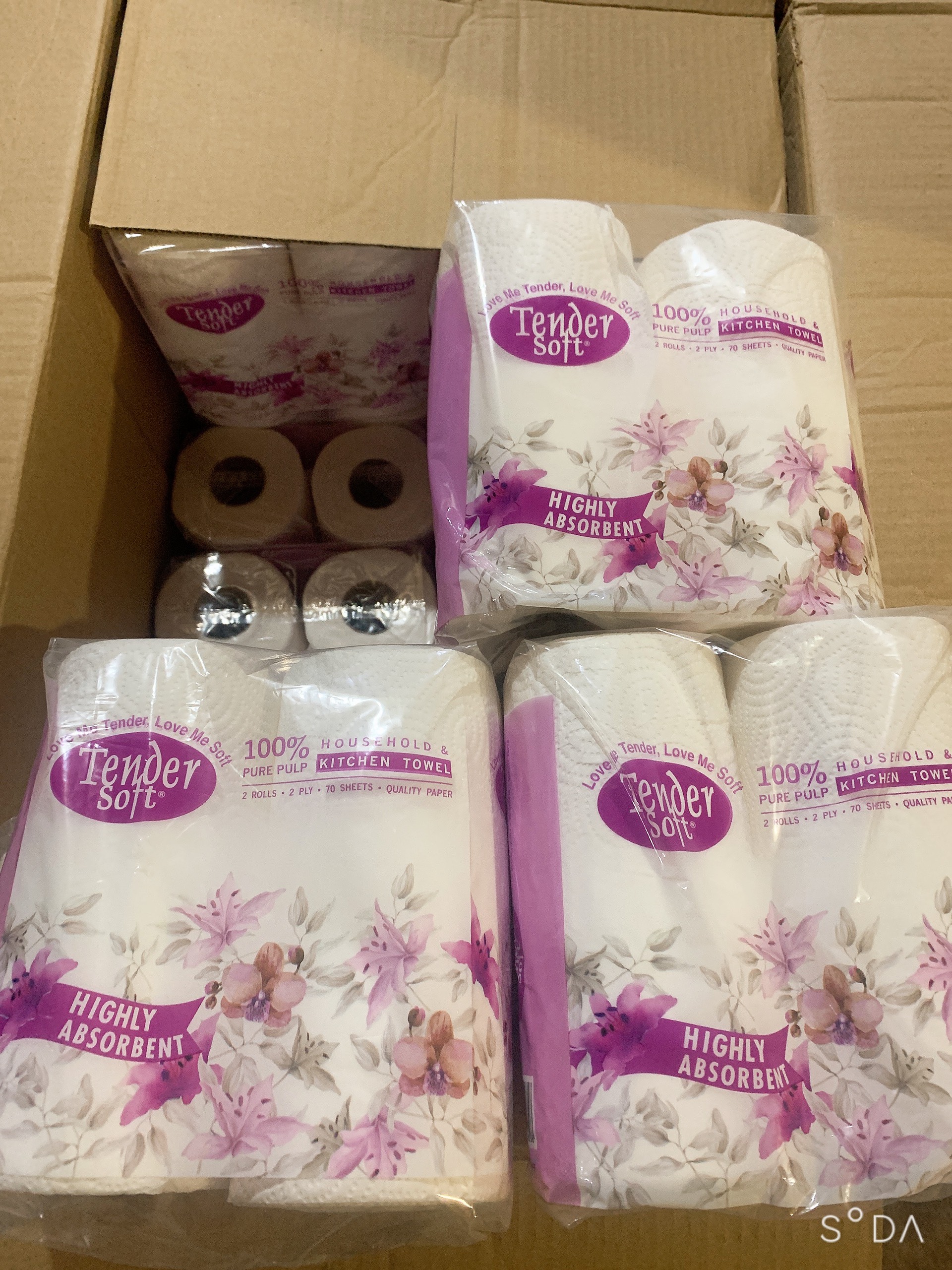 Khăn Giấy Bếp Tender Soft 2 Cuộn 2 Lớp