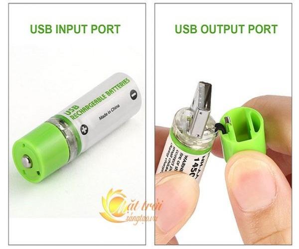 Pin tiểu AA 1450mAh tự sạc cắm cổng USB