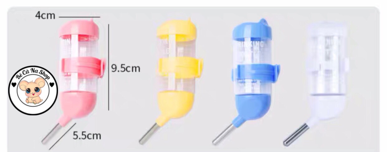 bình nước bi 80ml và 125ml cho hamster (hàng nhập khẩu xịn chống rỉ nước)