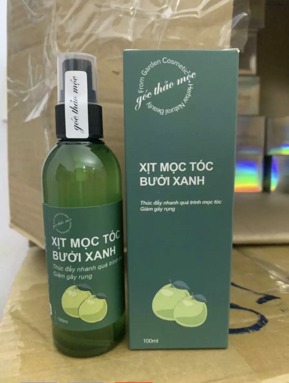 xịt mọc tóc bưởi xanh 100ml