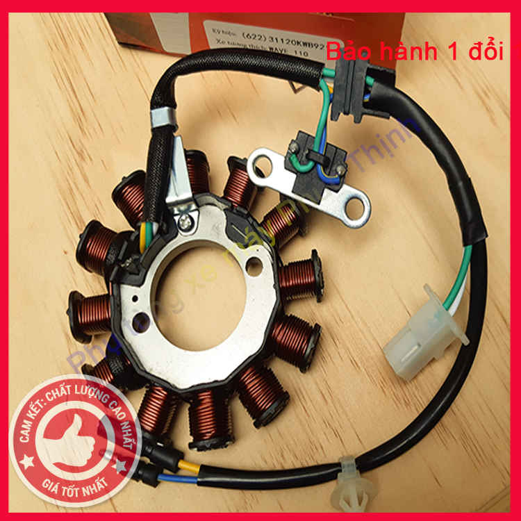 Cuộn lửa xe Wave 110cc, Cuộn điện xe máy đánh lửa mạnh ổn định bảo hành 6 tháng