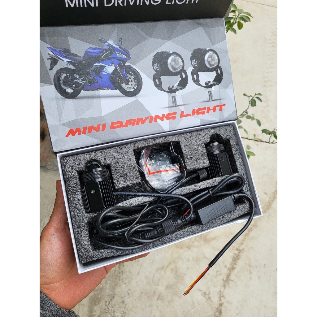 Đèn Trợ Sáng Mini Bi Cầu 2 Mầu Cos Vàng Pha Trắng