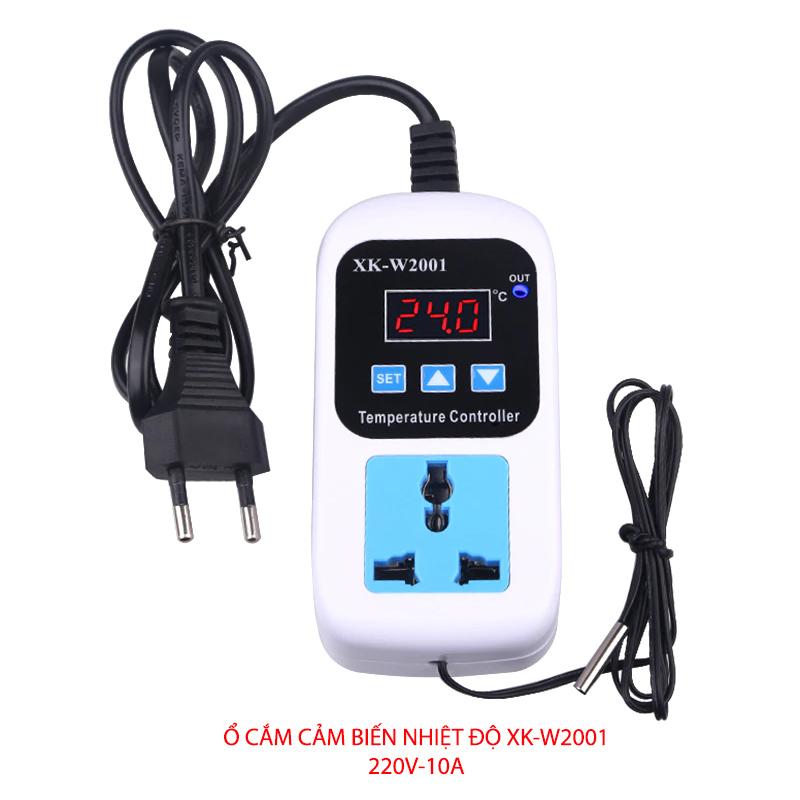 Ổ cắm cảm biến nhiệt độ XK-W2001 màn hình kỹ thuật số, đầu cảm biến rời