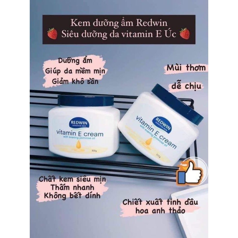 Kem dưỡng ẩm Redwin Vitamin E Cream 300g