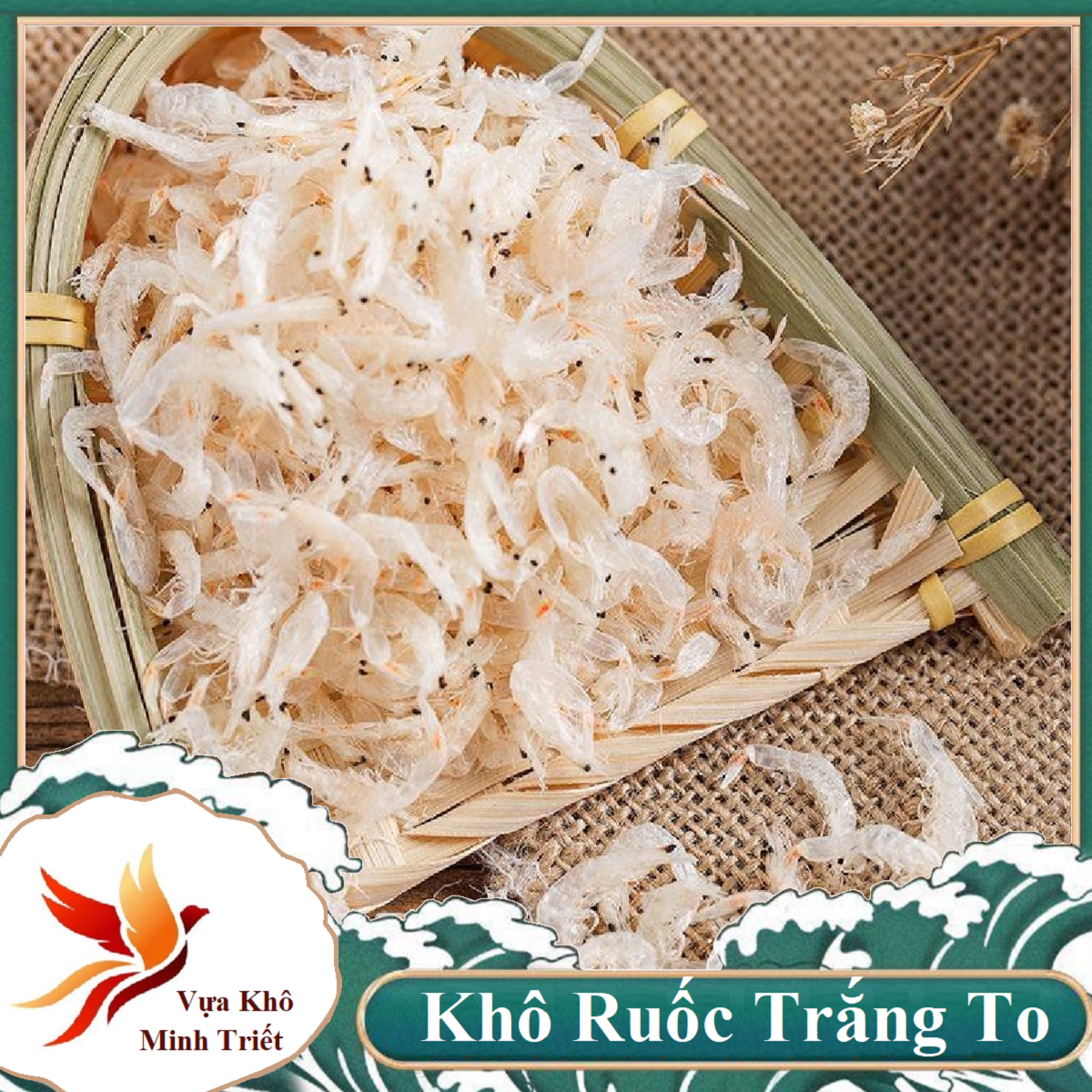 Ruốc sạch siêu to ngon đặc sản minh triết cà mau 500gr-vựa khô minh triết