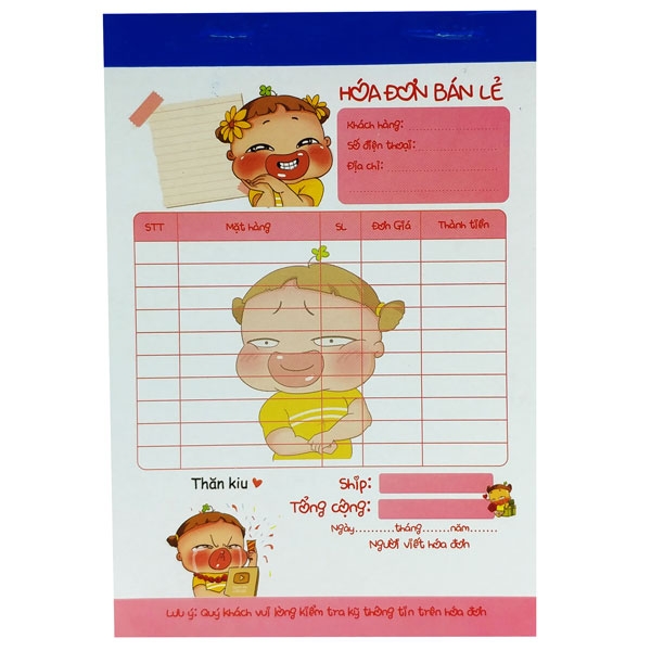 Hoá đơn 1 liên hình 50 tờ