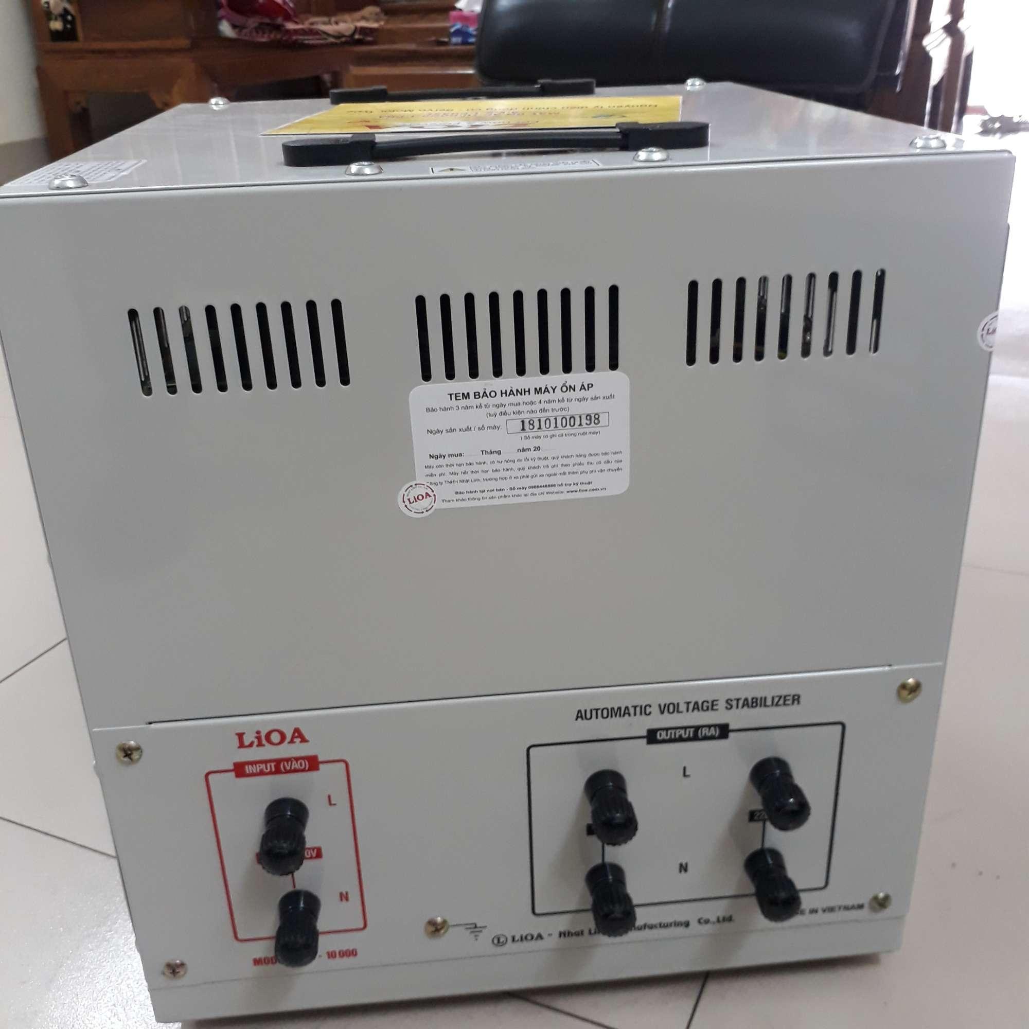 Ổn Áp Lioa 10KVA 1 Pha Dải 50-250V, Thế Hệ II 100% Dây Đồng