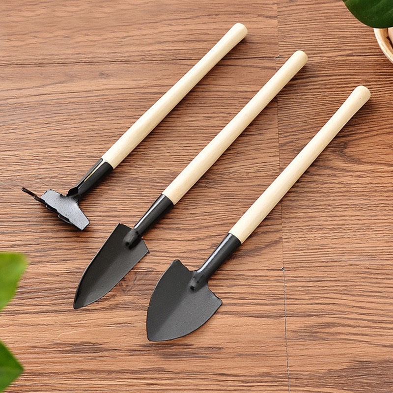 Bộ Xẻng Cào Mini trồng cây cảnh 3 Món (21cm)
