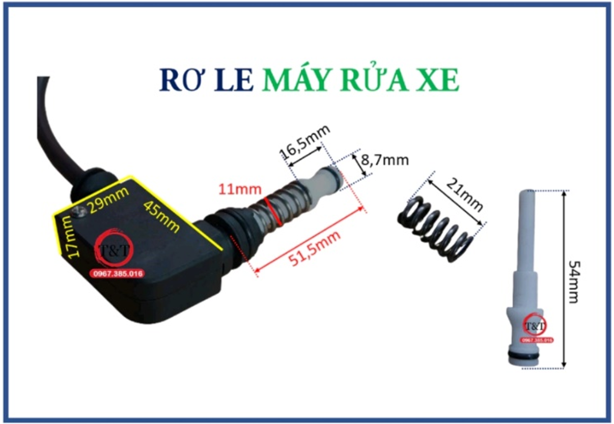 Rơ le máy rửa xe dài