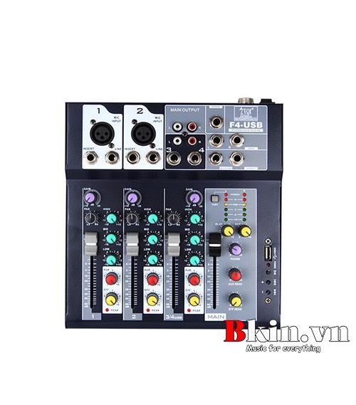 Bàn Trộn âm thanh mixer F4-USB co Bluetooth