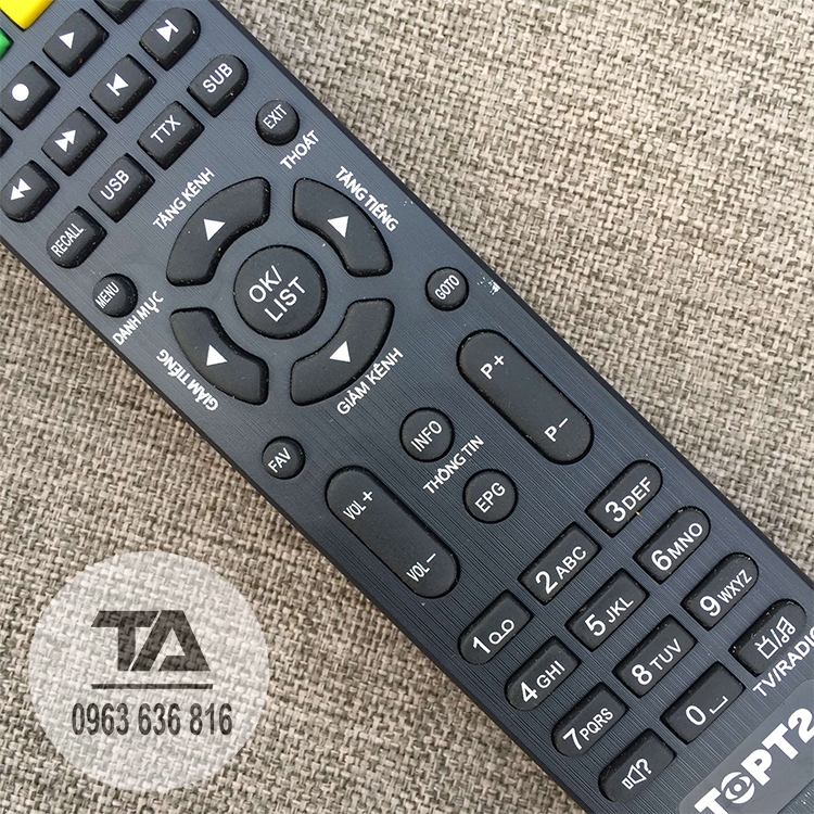 Điều khiển đầu thu truyền hình KTS mặt đất - DVB Top - T2
