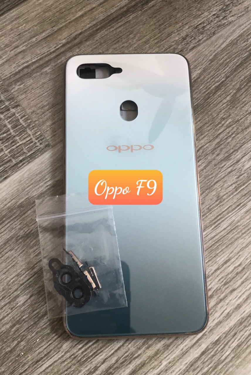 Bộ Vỏ sườn oppo F9 zin (kèm phím ,kính camera)