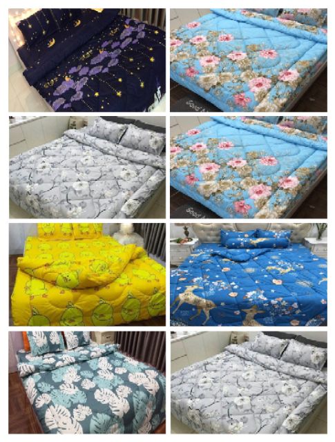 [HCM]Set ga gối tim đỏ 1m2 cotton poly m74632