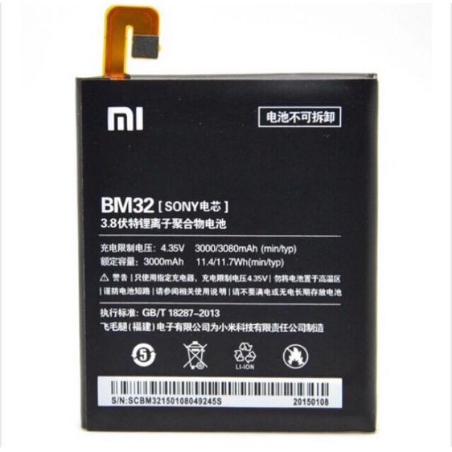 Pin xiaomi mi 4 bm32 xịn mới 100% - bh 2 tháng