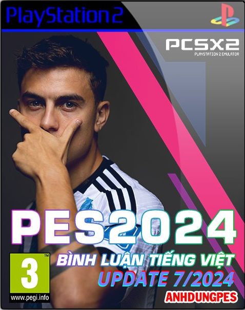 Đĩa game PES 24 tiếng Việt cập nhật 7/2024 (thể thao) cho máy game PS2