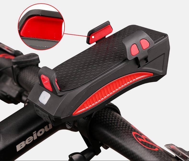 Đèn còi xe đạp + giá đỡ điện thoại giá