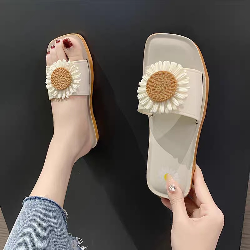 giày dép lê cói hoa đi biển