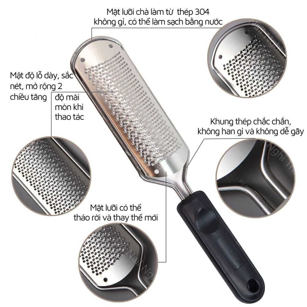 Dụng cụ chà gót chân inox