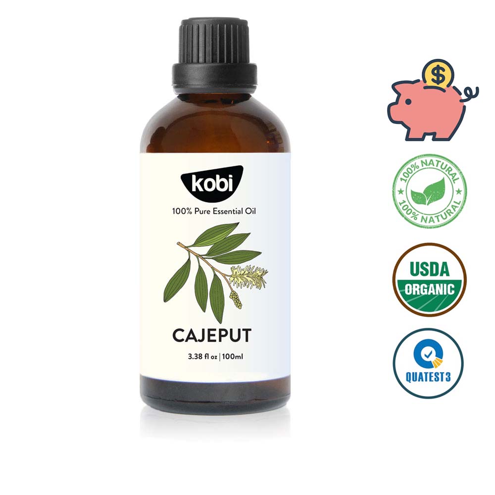 Tinh dầu Tràm Gió Kobi Cajeput essential oil giúp giữ ấm cơ thể bé, xua đuổi côn trùng hiệu quả -100ml