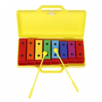 Yycolorful Bộ gõ âm nhạc 8 key Xylophone Bộ gõ âm nhạc chuyên nghiệp Babi 8 tone nhôm tấm xylophonecl
