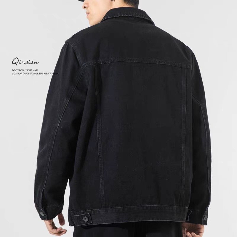 ÁO KHOÁC JEAN NAM THỜI TRANG MÀU ĐEN TRƠN PHƯƠNG VI FASHION
