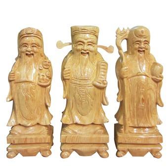 Tượng gỗ Tam Đa Phúc Lộc Thọ  Gỗ Pơmu