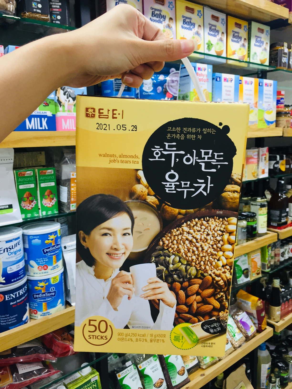 Date 02/28  Bột ngũ cốc dinh dưỡng DAMTUH Hàn Quốc hộp 50 gói 900g