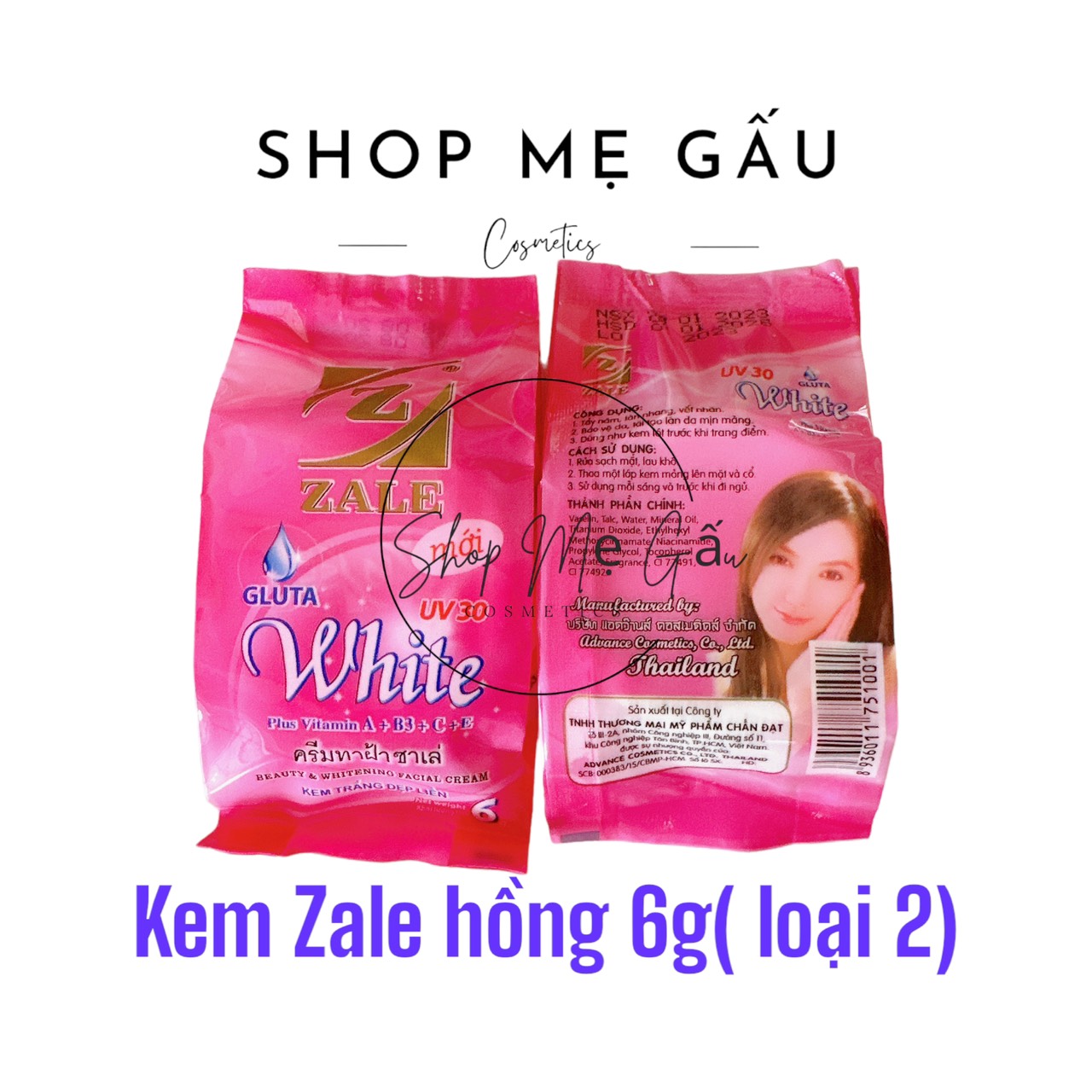 Lẻ 1 hộp 5g kem zale vàng zale đỏ, hồng chuẩn xịn