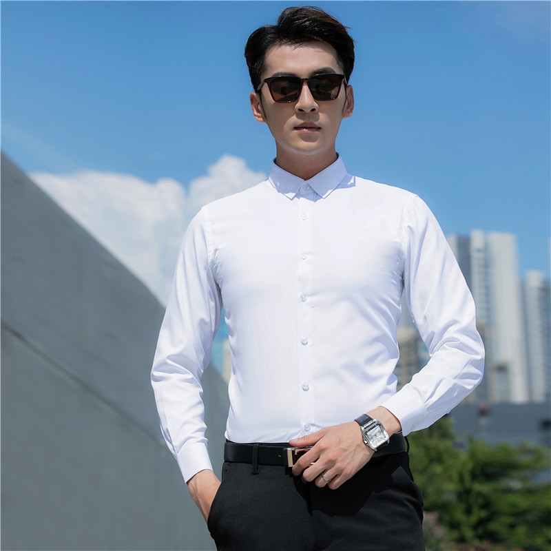 Áo sơ mi nam dài tay cổ bẻ GAVIN, vải lụa Thái cao cấp, không nhăn, không xù, co giãn 4 chiều, thấm hút mồ hôi