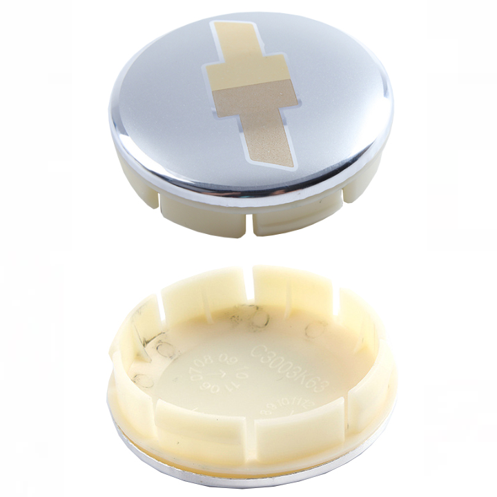 Logo chụp mâm, ốp lazang bánh xe ô tô, xe hơi Chevrolet đường kính 63mm