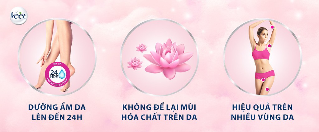 Kem tẩy lông Veet Silk Fresh pháp 100g