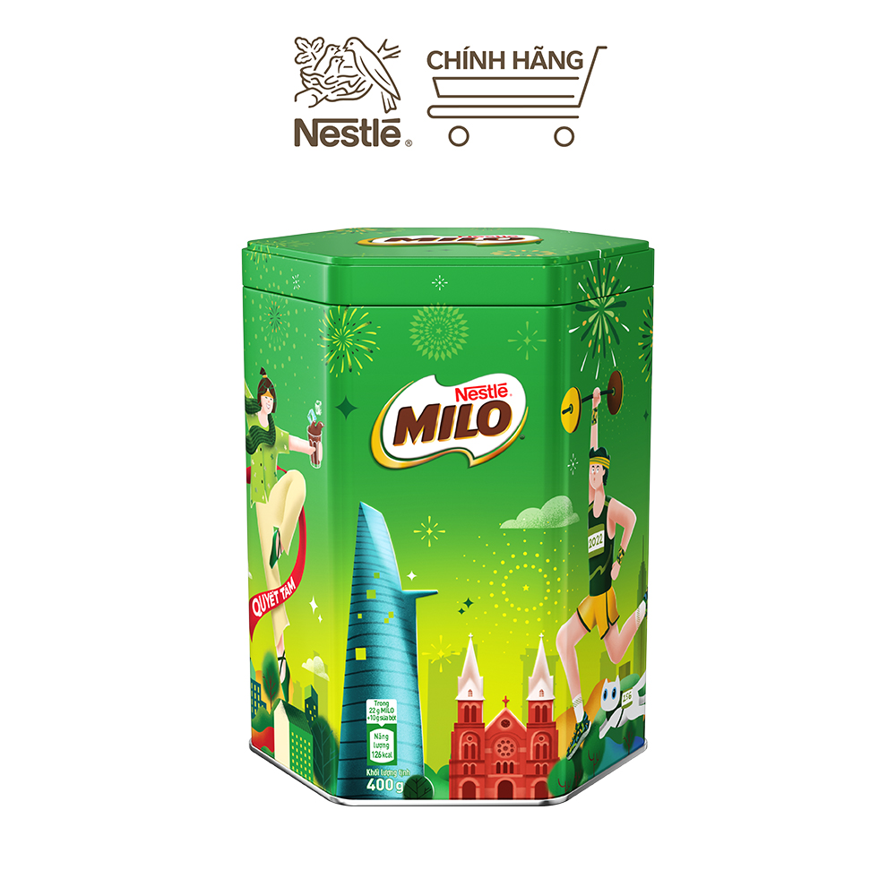 Milo bột hộp thiếc 400g