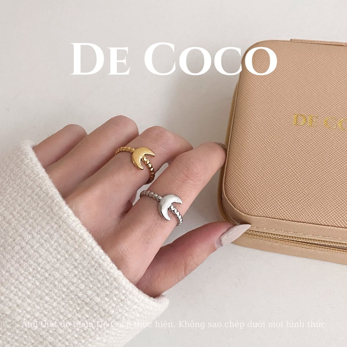 [KHÔNG ĐEN GỈ] Nhẫn titanium, nhẫn nữ Moonie De Coco